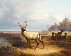 A Stag With Hinds