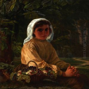 An Italian Girl With Grapes Sitting Under A Chestnut Tree An Italian Girl With Grapes Sitting Under A Chestnut Tree