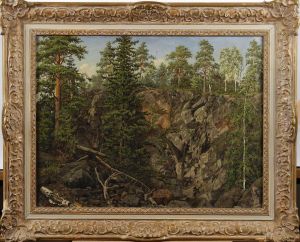 Skogslandskap by Per Daniel Holm