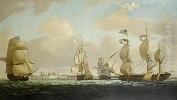 Shipping In A Stiff Breeze Off Dover - view 1