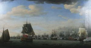 The Action Between The Fleets Of Rear-admiral Sir Samuel Hood And The French Comte De Grasse In Frigate Bay