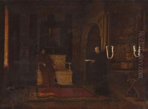 Geistliche In Der Bibliothek by August Holmberg