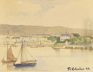 Kristiania Sett Fra Sjoen by Thorolf Holmboe