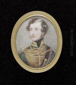 Charles Perceval, In The Uniform Of The Austrian Cavalry, Dark Blue Coat With Gold Frogging