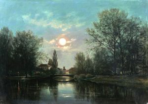 Stadsvy I Mansken by Josefina Holmlund