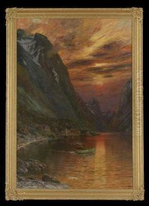 Fjord At Sunset by Jacob Holmstedt