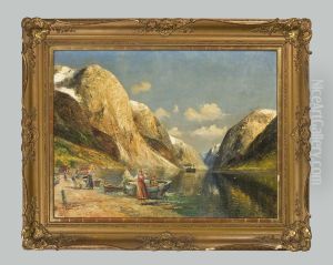 Norwegische Fjordlandschaft by Johann Holmstedt