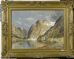 Fjordlandschaft. by Johann Holmstedt