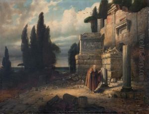 Monje En Templo Romano
