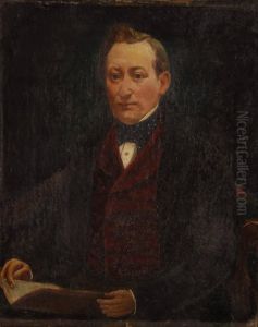 Half Length Portrait Of A Man Holding A Book