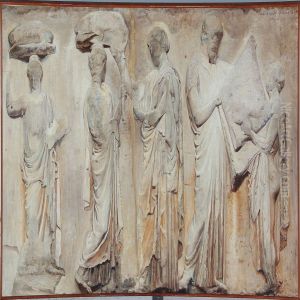 Motif From The Parthenon Frieze On Acropolis In Athens by Sofie Holten