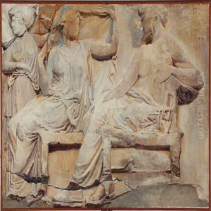Motif From The Parthenon Frieze On Acropolis In Athens by Sofie Holten