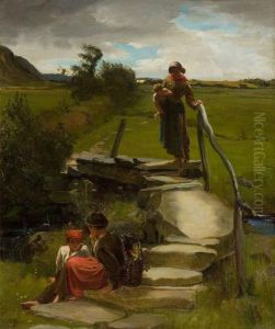Gathering Wildflowers by William Holyoake