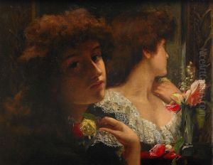 Flicka Vid Spegel by William Holyoake