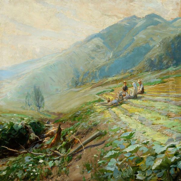 Landscape With Fieldworkers Taking A Rest - view 1