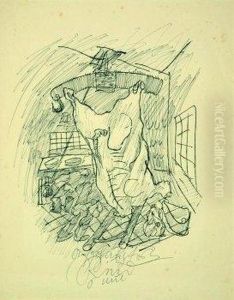 Aufgehangtes Rind by Paul Holz