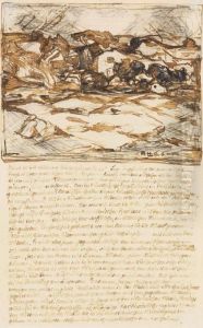 Hausergruppe Bei La Panne by Adolf Hoelzel