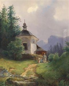 Kapelle Auf Dem Kalvarienberge In Der Lahn Bei Hailstadt