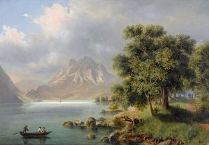 "partie Bei Weggis Mit Pilatus Am Vierwaldstattersee".