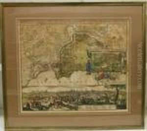Accurate Vorstellung Der Orientalisch - Kaiserlichen Haupt- Und Residenz-stadt Constantinopel by Johan Baptist Homann