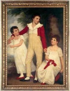 Portrait D'un Jeune Garcon En Rouge Et De Ses Deux Soeurs Portrait D'un Jeune Garcon En Rouge Et De Ses Deux Soeurs