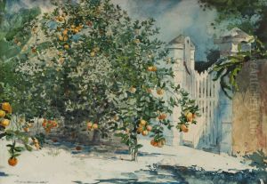 Orange Trees And Gate by Winslow Homer