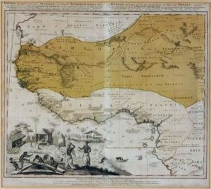 Nova Africae Tabula, Auctore Jodoco Hondio: Two Plates by Jodocus Hondius