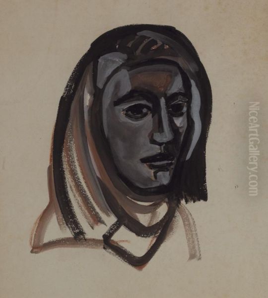 Study For Stained-glass Head - view 1