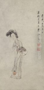 Lady With A Fan by Chen Hongshou