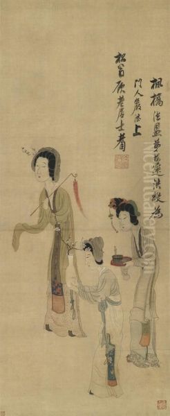 Lady With Attendants - view 1