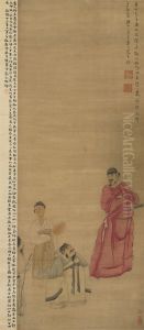 Master Yuchuan And His Attendants by Chen Hongshou
