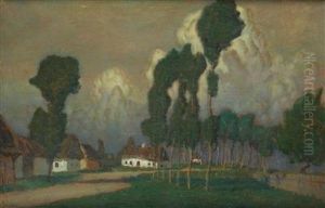 A Landscape With Poplars