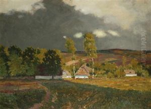 Landschaft Mit Landhauschen by Jan Honsa