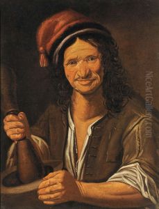Ritratto Maschile Con Pestello by Gherardo Hontrearf