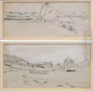 Two Isles Of Scilly Sketches. by James Clark Hook