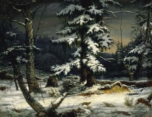 Woodland In Snow - view 1