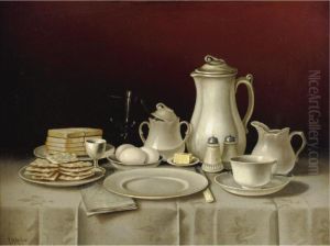 Still Life With Breakfast Setting by Thomas H. Hope