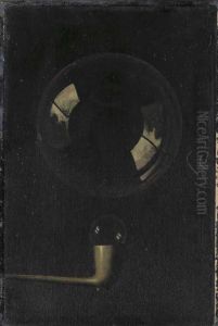Still Life With Pipe And Bubbles by Thomas H. Hope