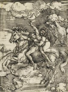 Die Entfuhrung Auf Dem Einhorn by Hieronymus Hopfer