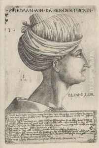 Portrait Of Suleiman The Magnificent by Hieronymus Hopfer