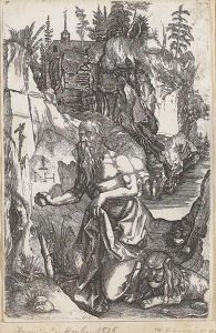Der Hl. Hieronymus In Der Wuste. by Hieronymus Hopfer