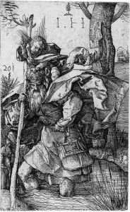 Ornamentfullung Mit Zwei Gefl by Hieronymus Hopfer
