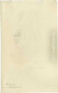 Bildnis Des Malers Karl Beckmann by August Ferdinand Hopfgarten