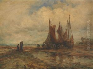 Fisherfolk On A Beach