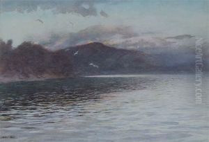 'after Sundown, Babbacombe, Devon' by Arthur Hopkins