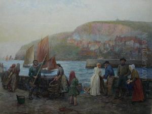 'saturday Evening On The Quay' - Whitby by Arthur Hopkins