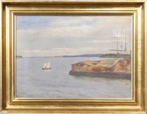 Lulefjarden, Signerad Br. Hoppe Lulea 1901 by Bruno Hoppe