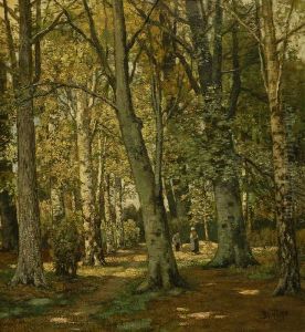 Women On A Forrest Path by Ferdinand Bernhard Hoppe