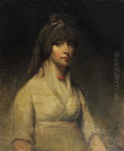 Elegant Lady With Coral Necklace by John Hoppner