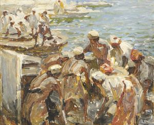 Arabs Unloading At The Quayside